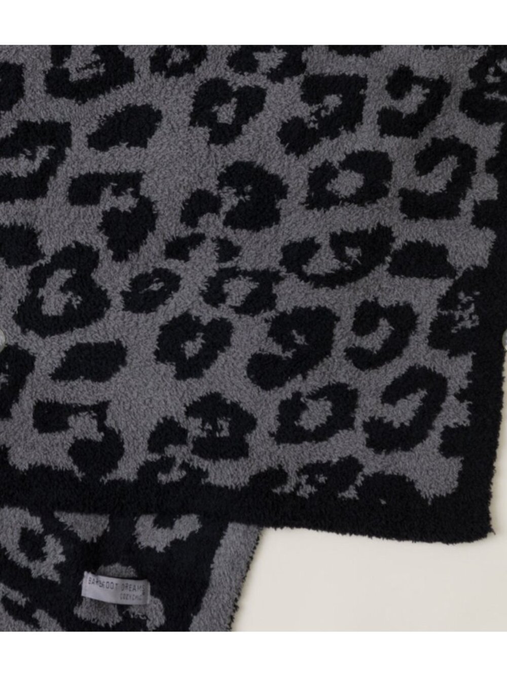 Barefoot Dreams The Cozy Chic Barefoot in the Wild Throw Charcoal Black 54x72 - Picture 5 of 5